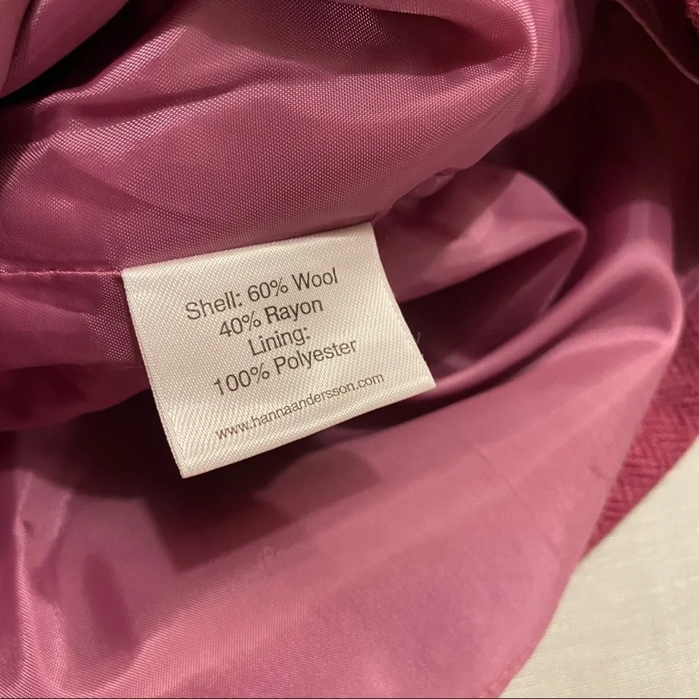 Hanna Andersson 90 berry pink herringbone wool blend skirt
